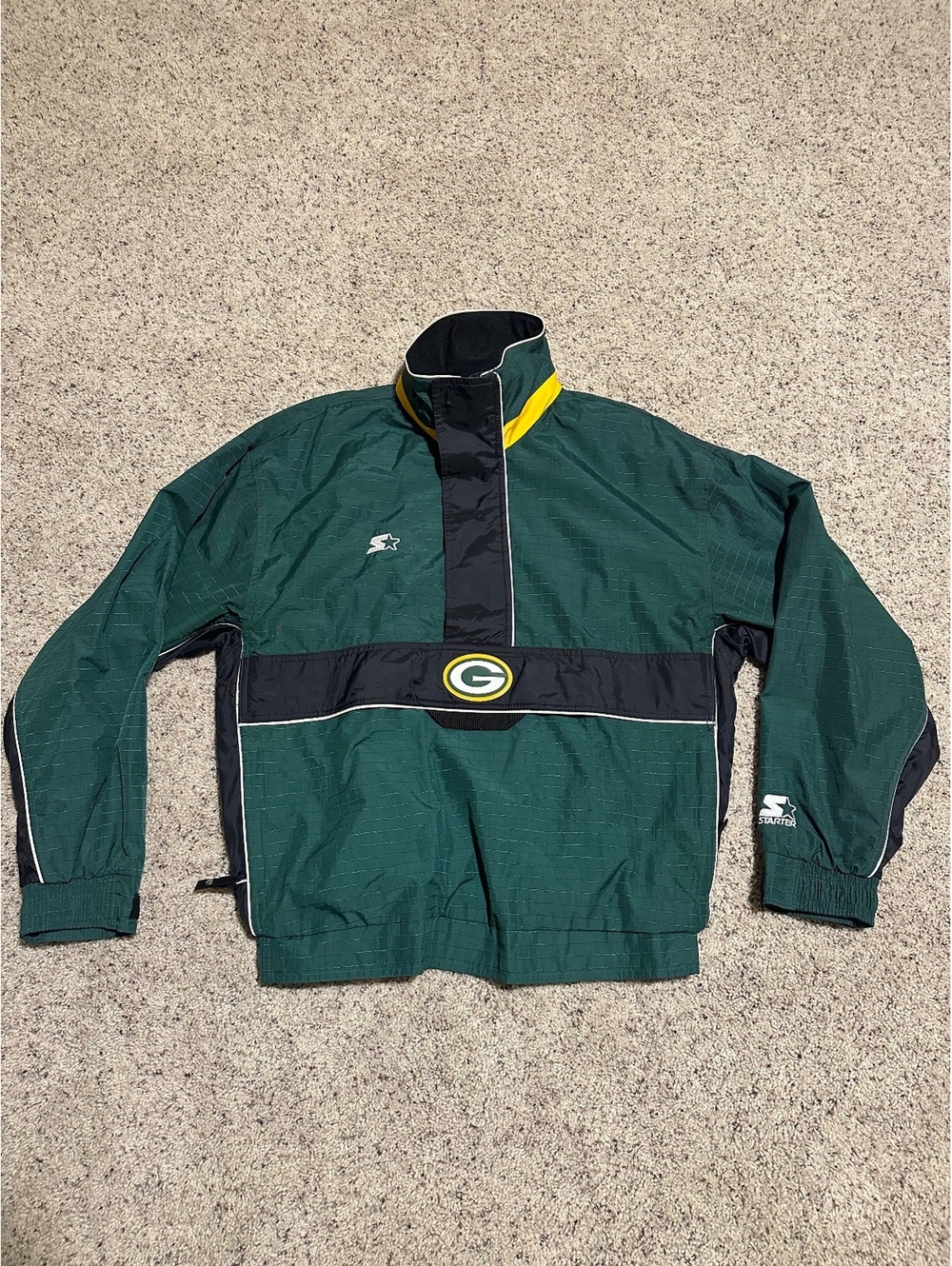 Vintage Starter NFL Pro Line Green Bay Packers Vintage Windbreaker Jacket Medium